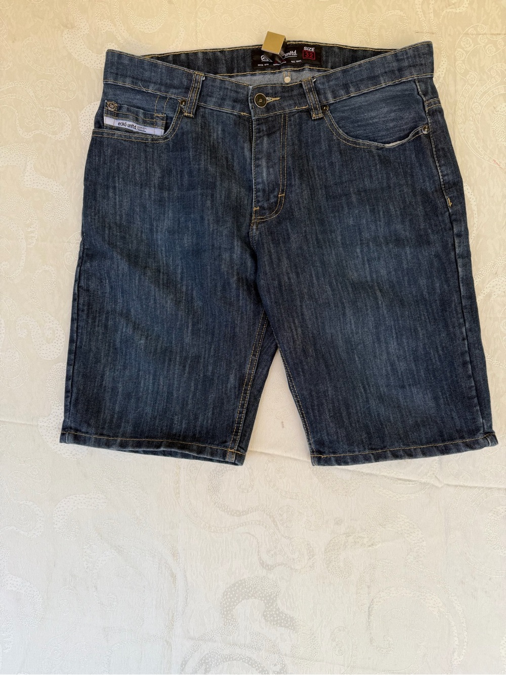 Ecko Unlimited Men's Dark Blue Denim Jean Shorts